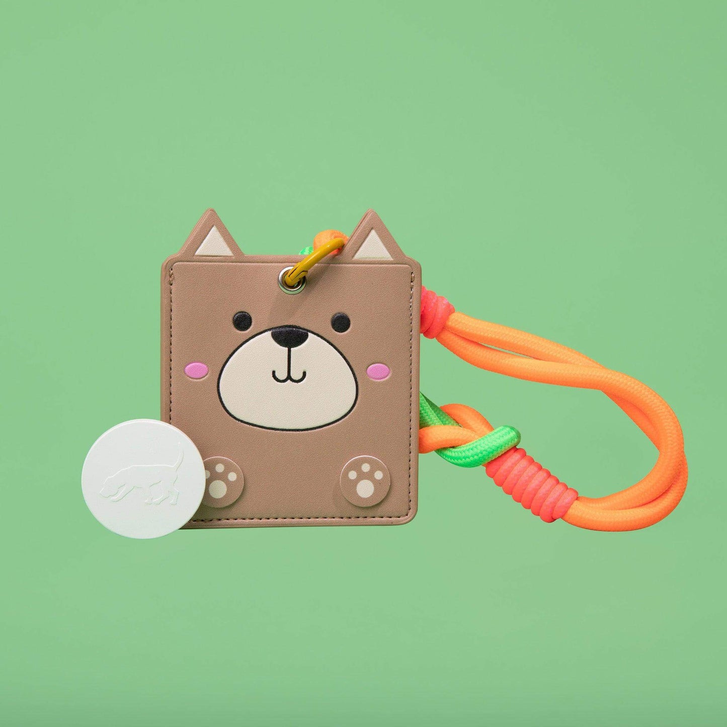 Hide&Scent Cooper Style Orange Rope with dog pouch and scent stone from the Kids Edition game kit for sniffing games with dogs.