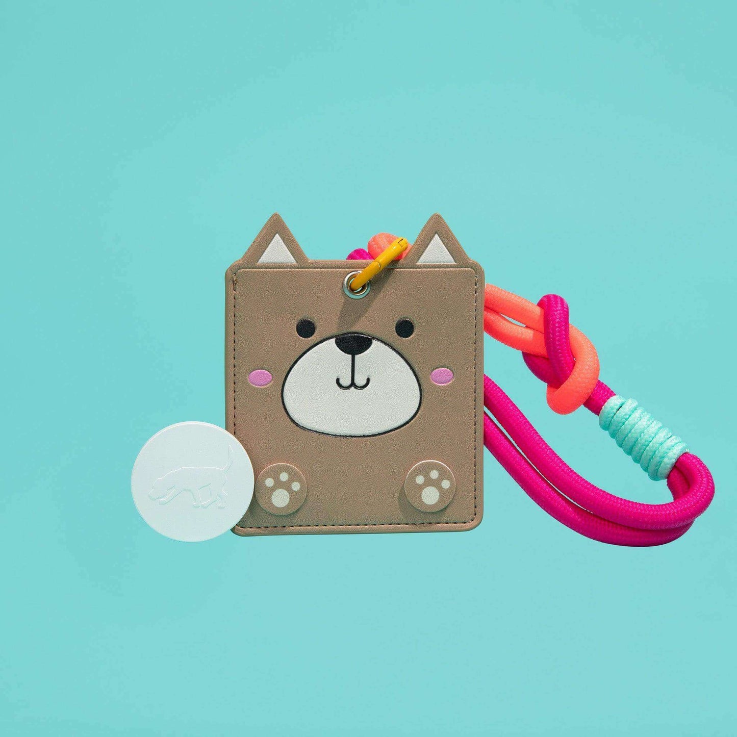 Hide&Scent Daisy Style Pink Rope with dog pouch and scent stone from the Kids Edition game kit for sniffing games with dogs.